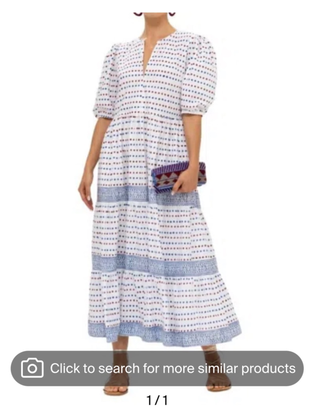Oliphant Puff Sleeve Maxi Dress - Ellis Blue